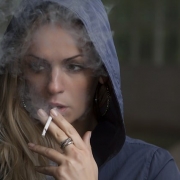 woman smoking